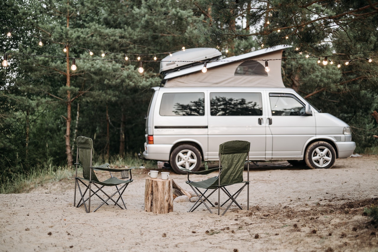 Danish hygge: camping in a forest
